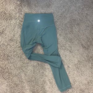 size 4 23” align lululemon leggings (seafoam)
